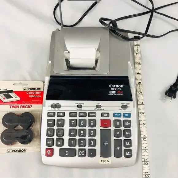 Cannon MP11DX Business Calculator Print Tape Digital with Clock - Picture 5 of 16